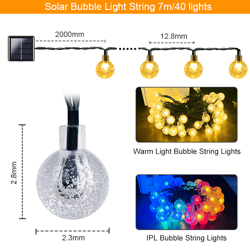 HCP160-161 太阳能气泡灯串